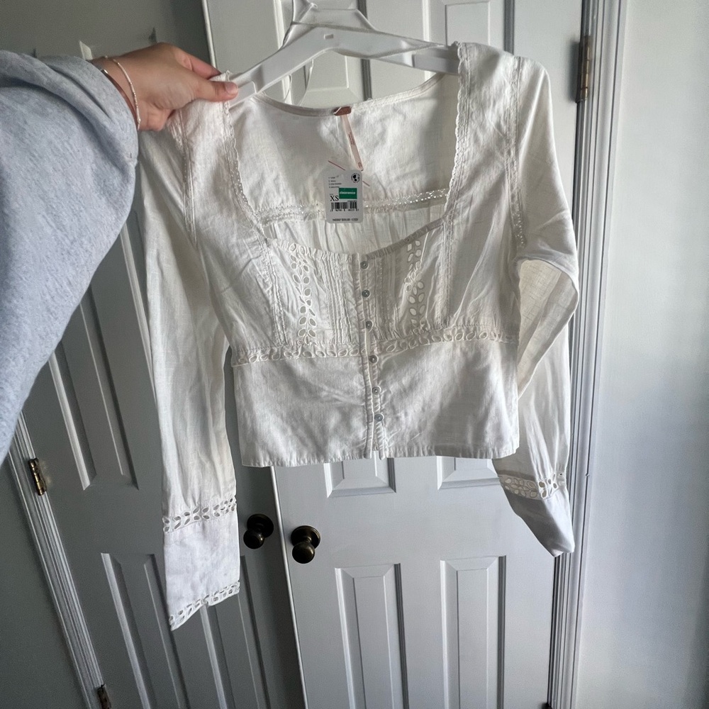 Free People White Blouse